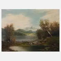 Karl Schmidbauer, "Am Griessee in Oberbayern", Öl auf Leinwand