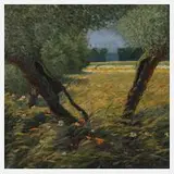 Wiesenlandschaft by Heinrich Maria Seck-Carton, Öl auf Leinwand und Keilrahmen, offered May 2023