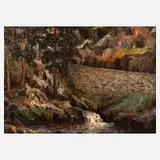 Arvid Strömqvist, Schwedische Landschaft, Öl auf Leinwand