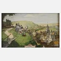 Prof. Hermann Stockmann, "Der schoene Blick", Mischtechnik