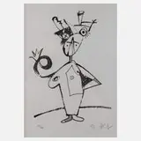 Otmar Alt, "Grande Dame", Farbsiebdruck in Schwarz und Grautönen
