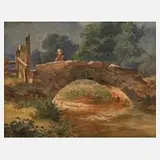 Jakob Josef Zelger, An der Steinbrücke, Aquarell