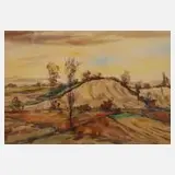 Franz Vetter, In der Sandgrube, Aquarell