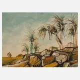 Prof. Hellmuth Weissenborn, "Edfu", aquarellierte