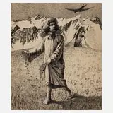 Leo Widy, Allegorie des Frühlings, Tuschezeichnung