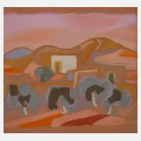 Vincent Weber, "nachleuchtende Sommergluht", Pastellkreiden