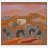 Vincent Weber, "nachleuchtende Sommergluht", Pastellkreiden