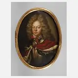 Christian Schilbach, Portrait Friedrich III., Öl auf gewölbten Kupferblech
