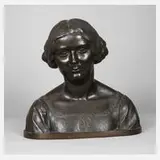 Wilhelm Krieger, Büste einer Jugendstildame, Bronze