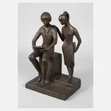 Hryhorii Kruk, lesende Kinder, Bronze