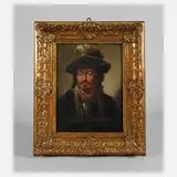 Rembrandtnachfolge, Herrenportrait, Federhut