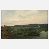 Gustav Meissner, Partie am See, Öl auf leinenkaschierter Malpappe