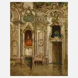 Otto Engelhardt-Kyffhäuser, "Barocksaal", Öl auf Karton