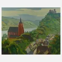 Fred Fay, "Oberwesel a/Rhein", 1901, Öl auf Leinwand