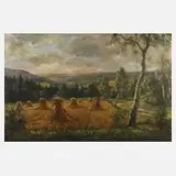 Hans Greinke, Sommerliche Erntelandschaft, Öl auf Leinwand