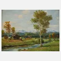 Josef Kammeyer, Frühling im Vorgebirge, Öl auf Hartfaserplatte