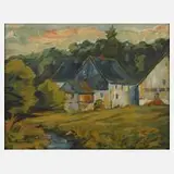Rudolf Karpenstein, Mühle am Hochwald, Mischtechnik auf Karton