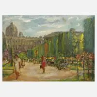 Der Volksgarten in Wien by J. Kautz, 1947, Öl auf Leinwand, offered Sep 2023