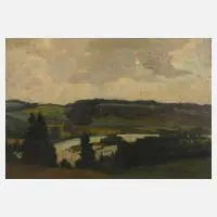 Marie Albert König, Herbststimmung, 1911, Öl auf Malkarton