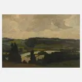 Marie Albert König, Herbststimmung, 1911, Öl auf Malkarton