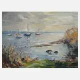 Brigitte Schneider-Gaspar, Starnberger See, 1998, Öl auf Malplatte