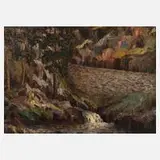 Arvid Strömqvist, Schwedische Landschaft, Öl auf Leinwand