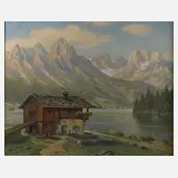 Adolf Wiesler, "Im Wilden Kaiser – Tirol", Öl auf Leinwand
