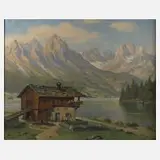 Adolf Wiesler, "Im Wilden Kaiser – Tirol", Öl auf Leinwand