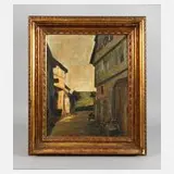 Carl Wittek, Altstadtgasse, 1921, Öl auf Leinwand