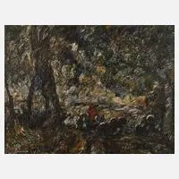 Károly Kotász, Pastorale Landschaft, Öl auf Leinwand und Karton