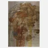 Stindl, Tachistische Komposition, 1962, Aquarellfarben auf grundierter Leinwand