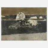 Johnny Friedlaender, "Paysage", Farbradierung
