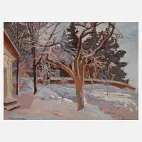 Prof. Paul Neidhardt, Winter in Russland, Gouache