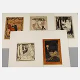 Alice Wanke, Serie Jugendstilillustrationen, Tuschefeder