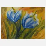 Alfred Kohler, Sommerblumen, Aquarell auf leichtem Karton