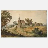 Alexander Thiele, Kirche in Plauen bei Dresden, 1729, Mischtechnik
