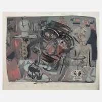 "Ich behalte meinen Schnuller" by Wolfgang Henne, Farblithographie auf Büttenkarton, offered Sep 2023
