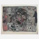 Wolfgang Henne, "Ich behalte meinen Schnuller", Farblithographie auf Büttenkarton