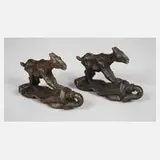Julia Schleicher, zwei "Hallenser Kunstziegen", 2010, Bronze