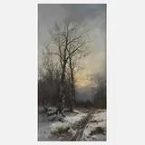 A. Ducat, Winterlandschaft, Öl auf Leinwand