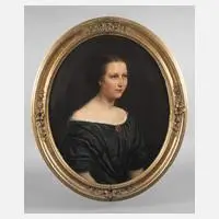 James Marshall, Biedermeier-Damenportrait, 1858, Öl auf Leinwand