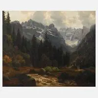 Josef Schoyerer, Blick auf Monte Castillo, Öl auf Leinwand