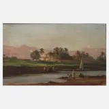 Georg Macco, Landschaft am Nil, Öl auf Leinwand