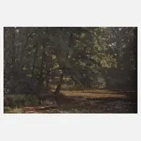 Richard Voltz, Parklandschaft, Öl auf Malkarton