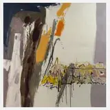 Gheorghe Dican, abstrakte Komposition, Öl auf Leinwand