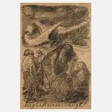 Ernst Barlach, "Lügt Stürme lügt!", Lithographie