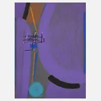 Prof. Max Ackermann, "Glückliche Begegnung III", 1975, Serigraphie auf leichtem Karton