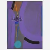 Prof. Max Ackermann, "Glückliche Begegnung III", 1975, Serigraphie auf leichtem Karton