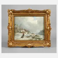Willem Bodemann, Ein Wintertag, 1835, Aquarell und Deckweiß auf Papier