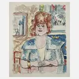 Prof. Ivo Hauptmann, Portrait einer jungen Dame, 1967, Aquarell auf Büttenpapier